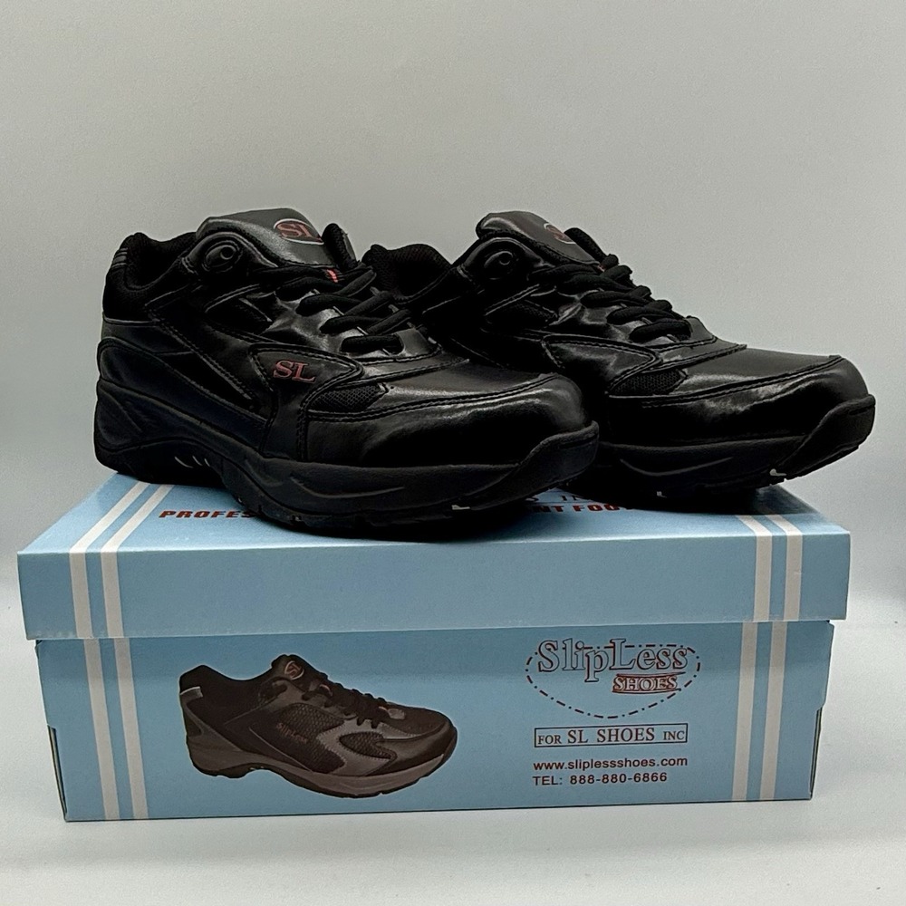 Slipless Shoes Sneakers‎ Women's 6.5 Black 302-02 By SL Shoes
